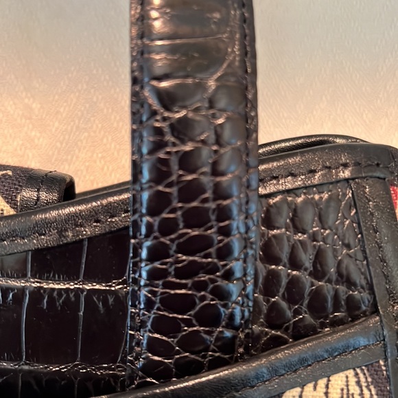 Brighton Vintage/Rare “Mercedes” Fabric and Leather Printed Handbag. - Picture 3 of 15